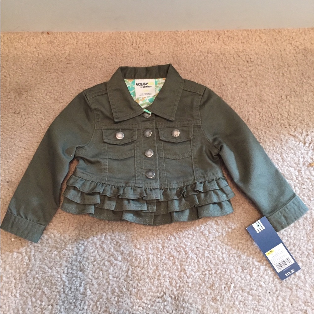 Girls Osh Kosh Jean Jacket Size 12 Months